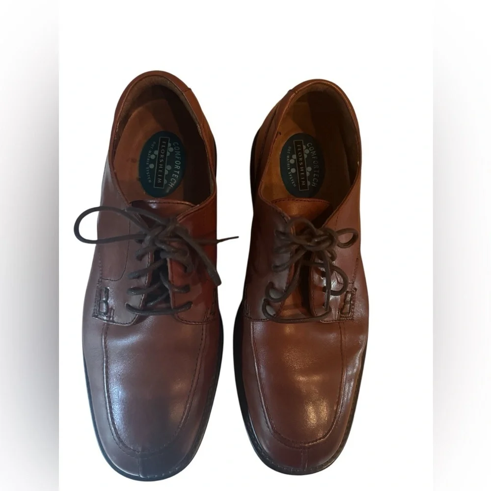 Florsheim Mens Milford 17149-03 Dress Shoes Size 10W Lace Up Oxfords Leather EUC